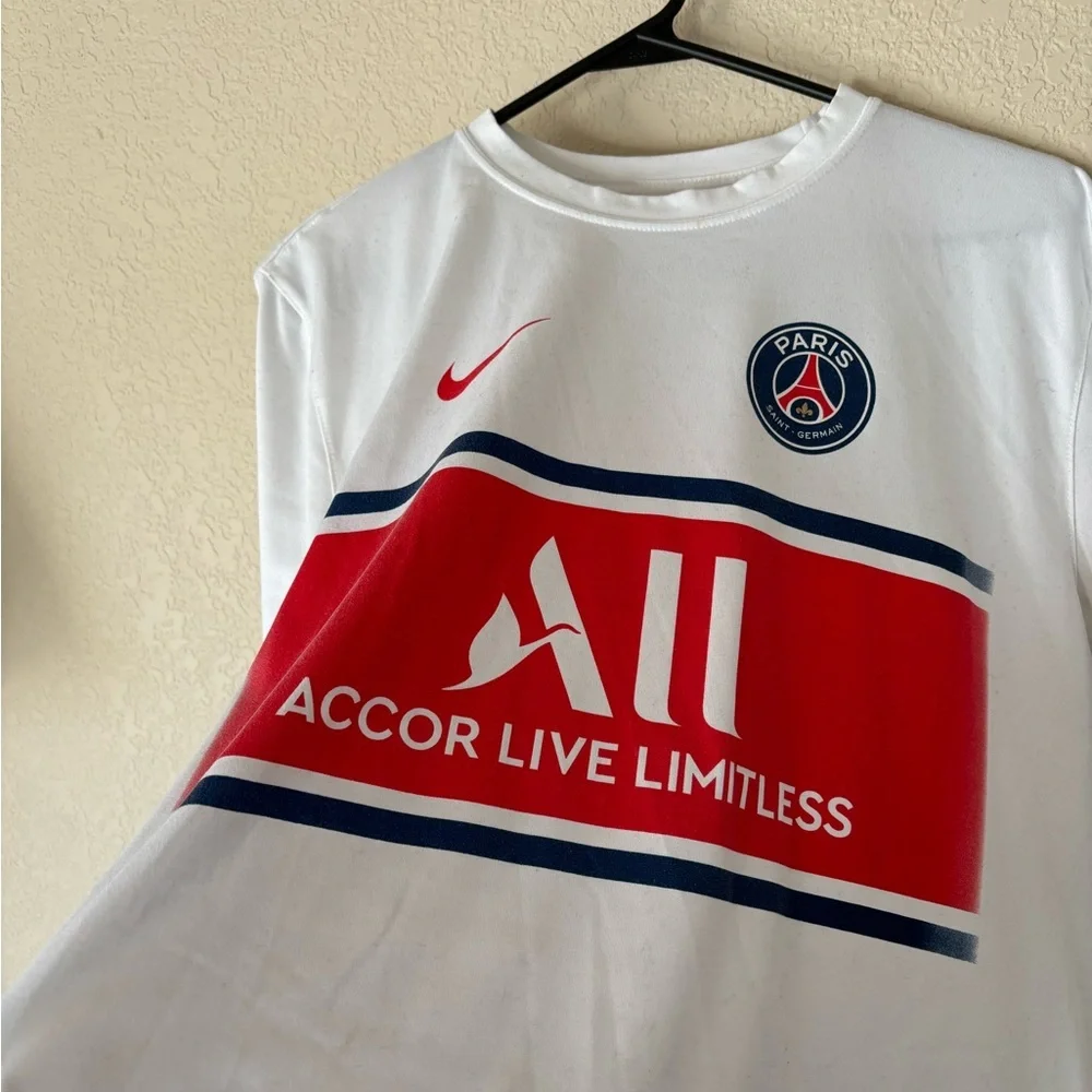Nike Dri Fit Lionel Messi Paris Saint Germain PSG 30 Soccer Shirt White Size L